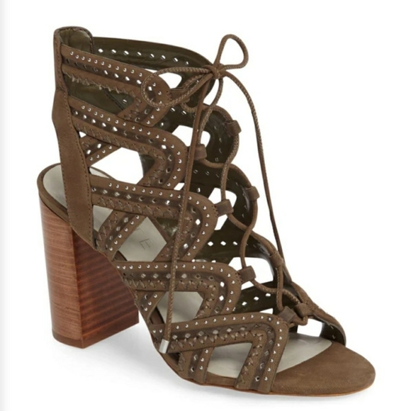1. State Shoes - 1. State Kayley Caged Lace-Up Studded Sandal